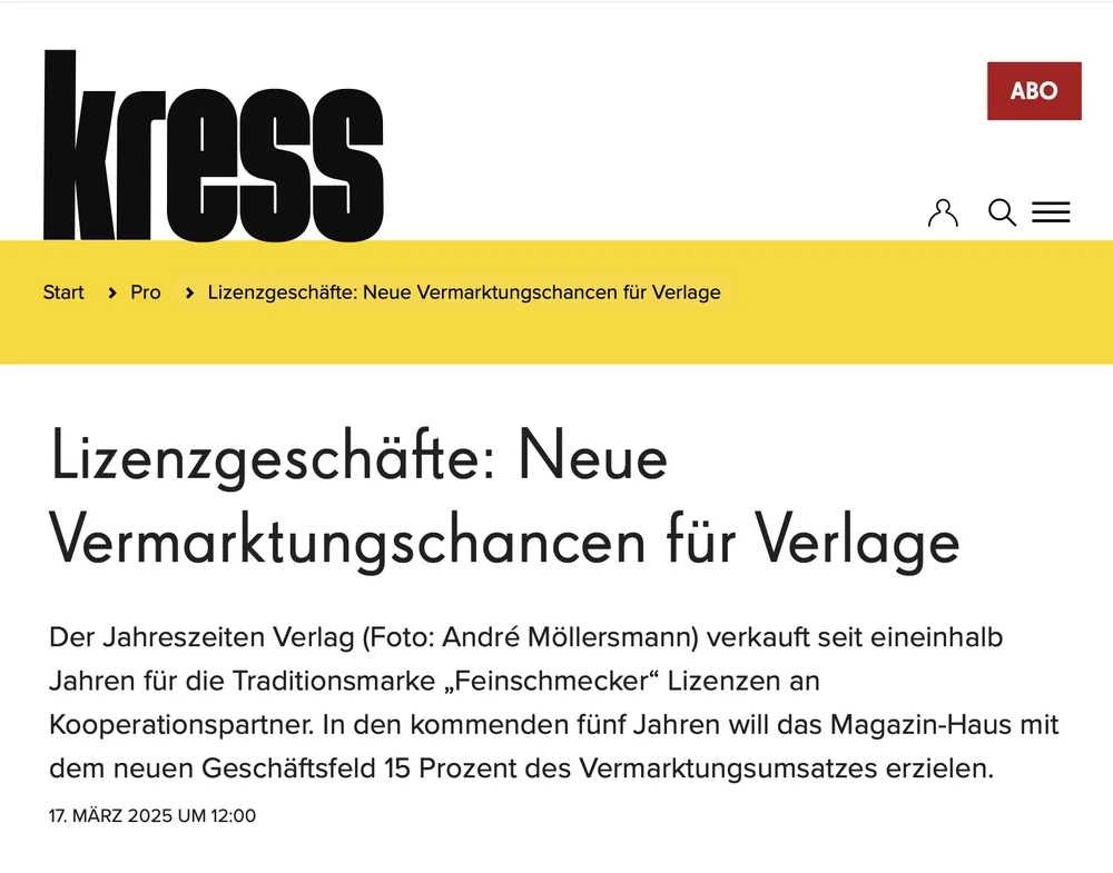 kress pro: Lizenzgesch&auml;fte: Neue Vermarktungschancen f&uuml;r Verlage