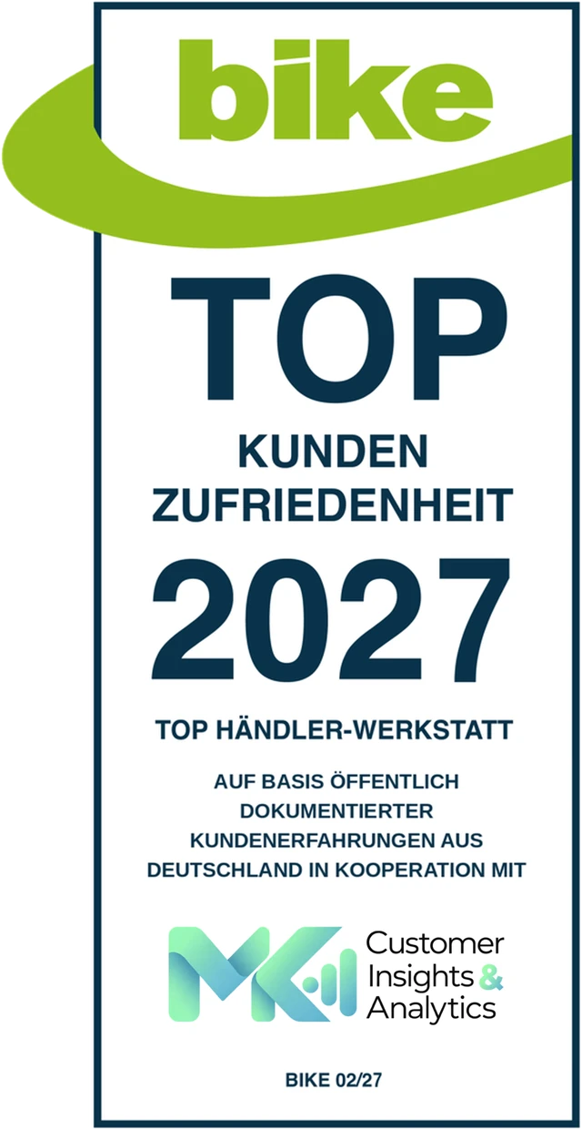 BIKE TOP Kundenzufriedenheit 2027 Siegel